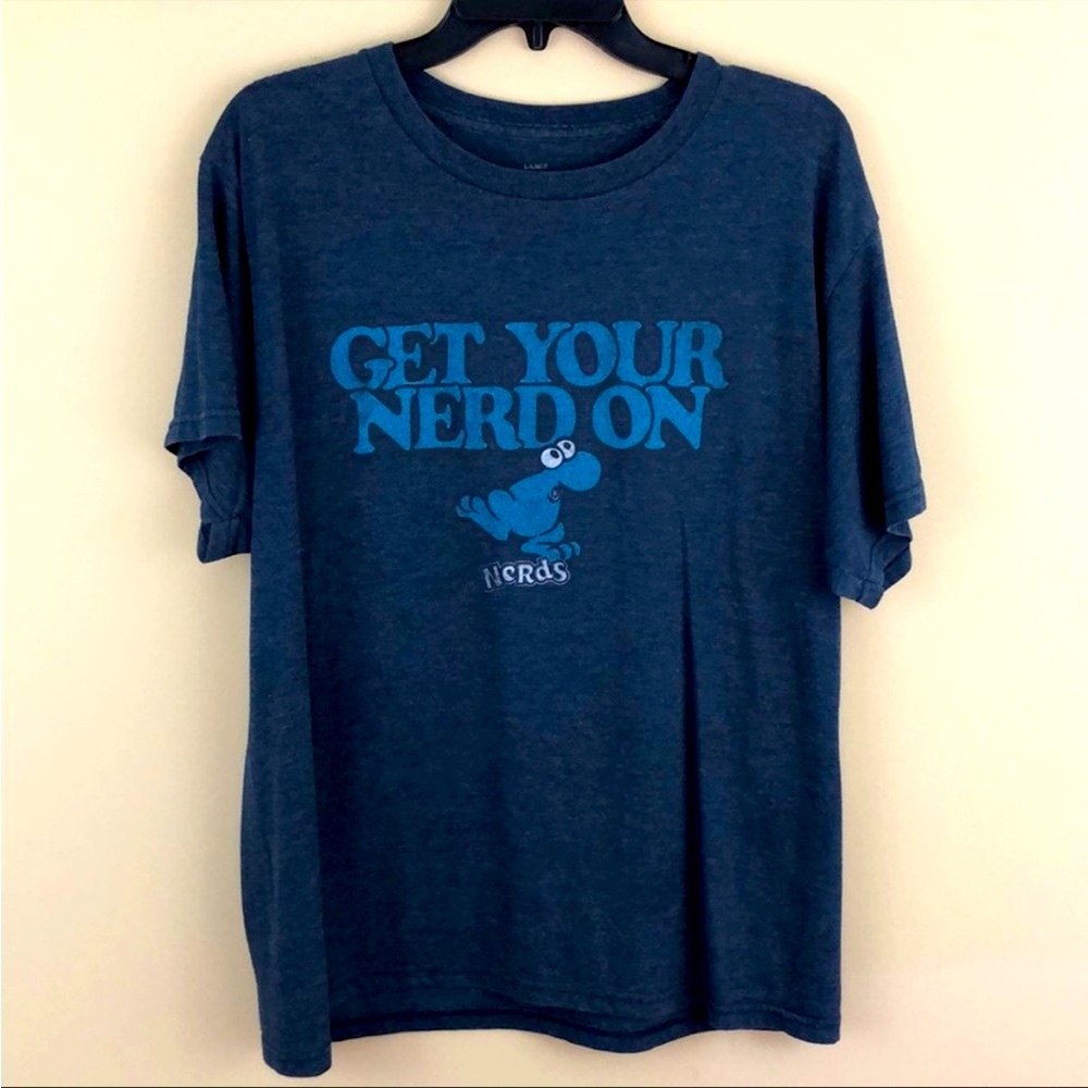 NERDS Vintage T-shirt ‘get your nerd on’ Large